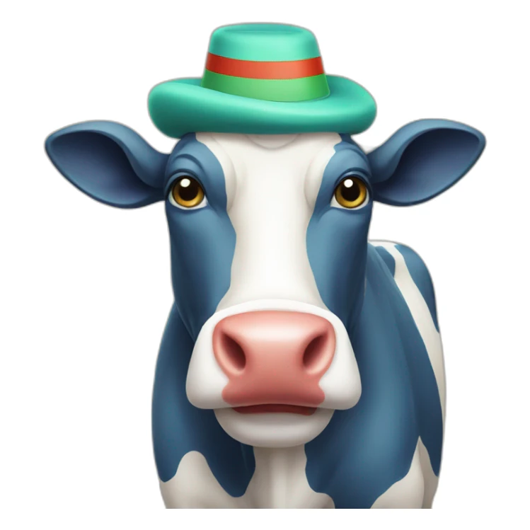 Clown cow sticker