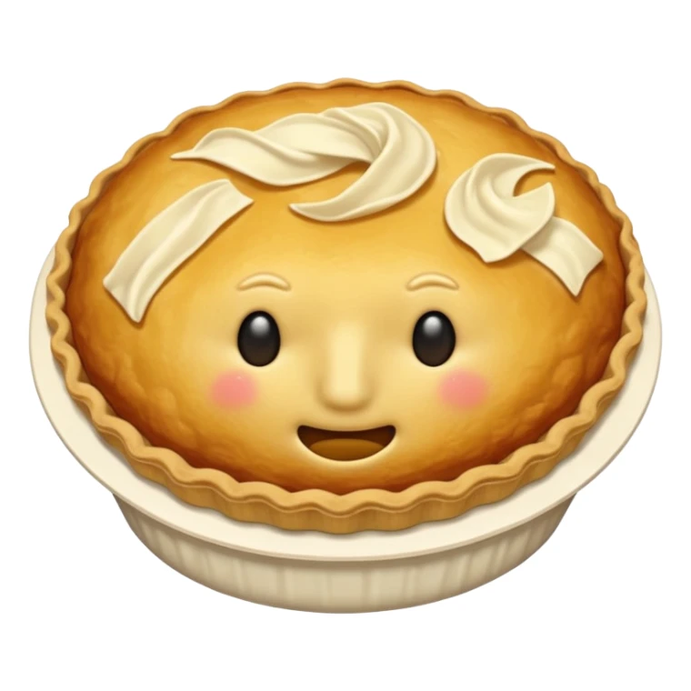 cute pie emoji no face sticker