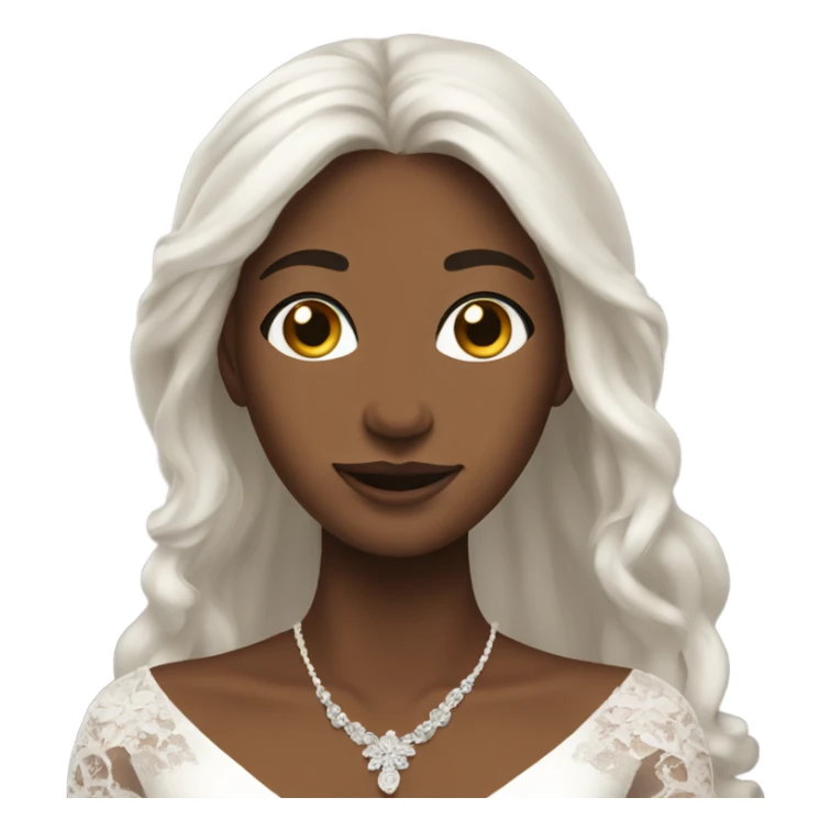 wedding bliss with long hair sticker