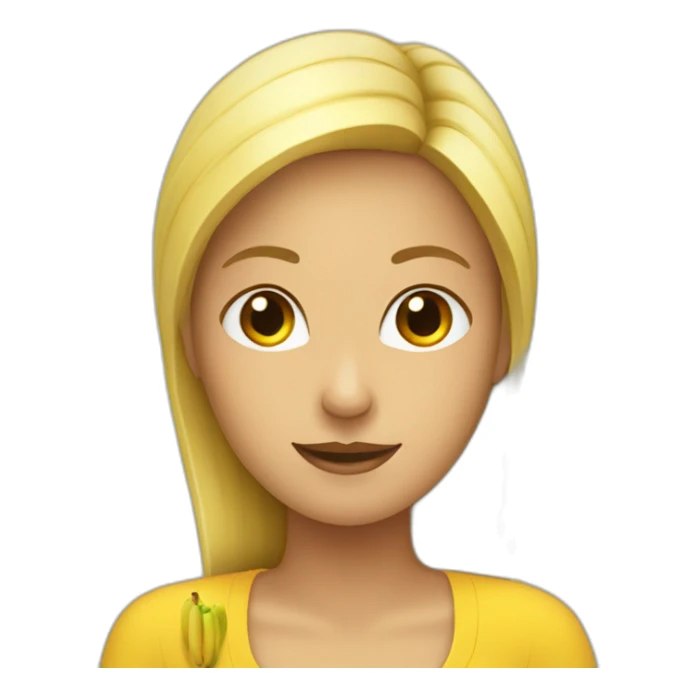 Femme x qui tient une banane sticker