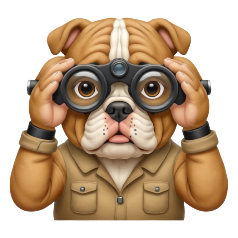 Bulldog binoculars  sticker