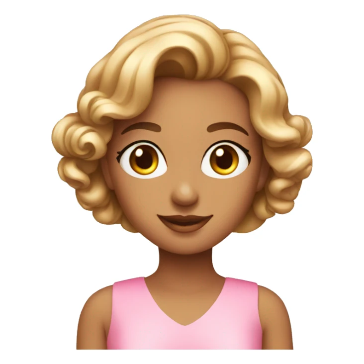 elegant girl in pink dress sticker