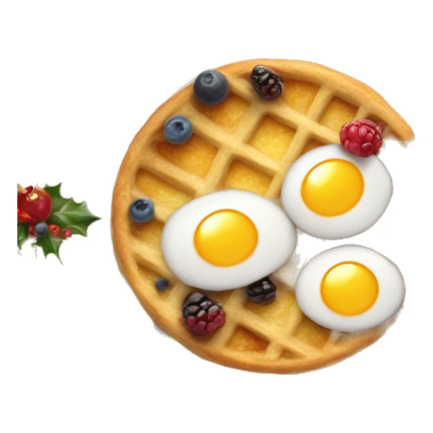 Extremely fancy contienental themed breakfast christmas sticker