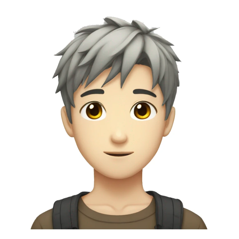 Anime Boy with short faded hair sticker