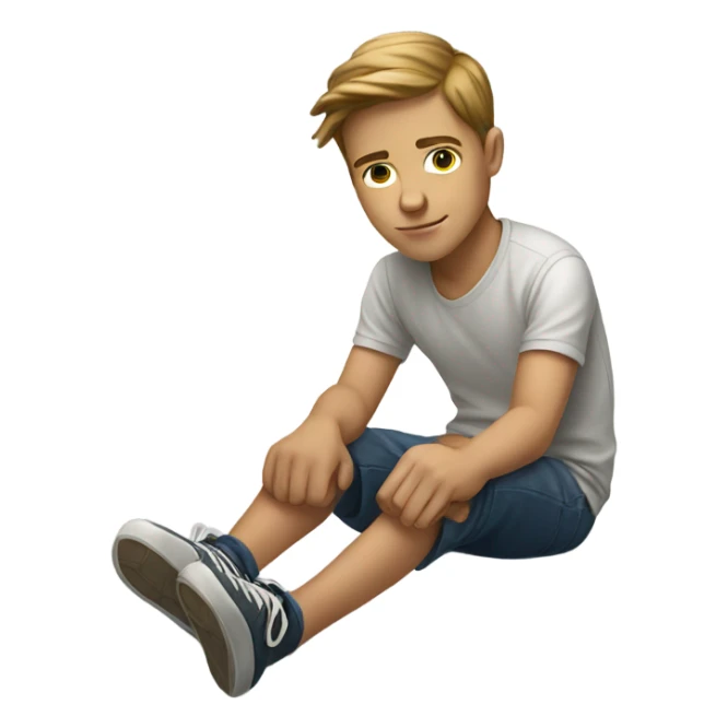 White teenager chilling sticker