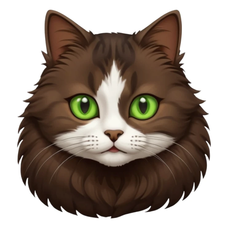 A european cat dark brown with lighter green eyes sticker