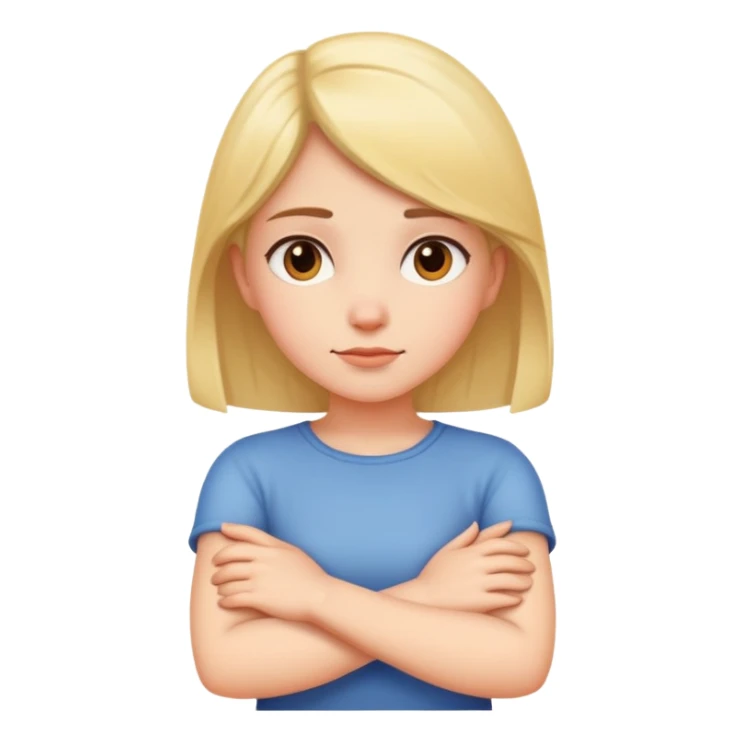 arms crossed around neck girl sticker