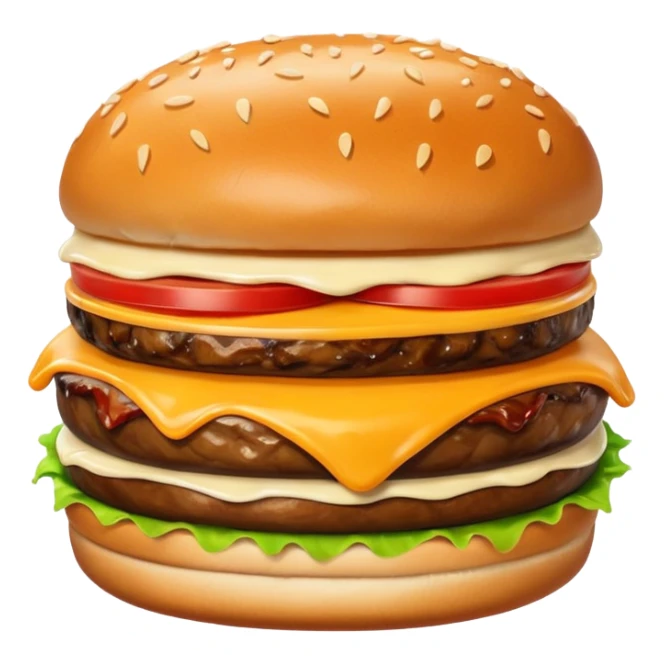 burger from Quick with soft bun, steak, cheese, sauce sticker