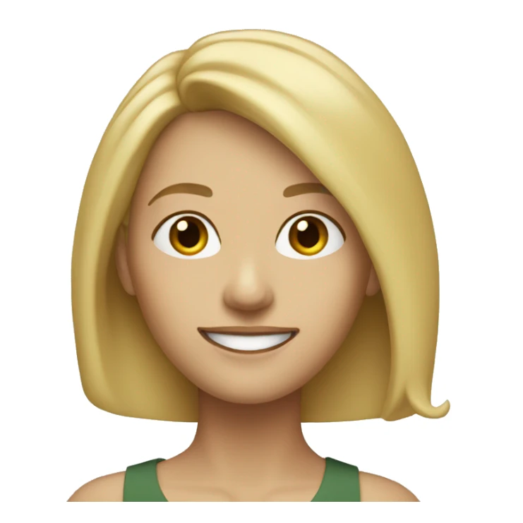 blonde woman 38 yeas old smile shoulder length hair  sticker