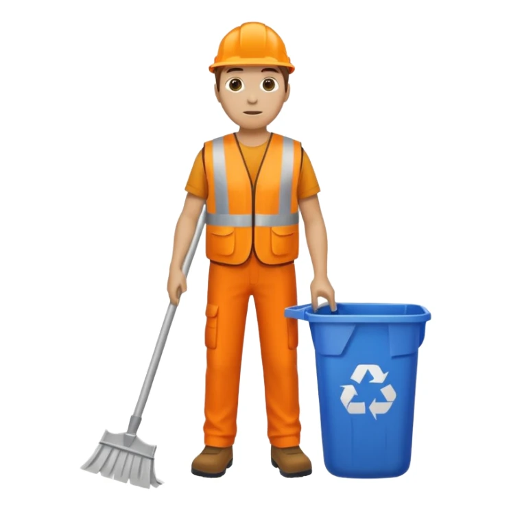 waste-management, safety vest, trash picker, cleaning up trash, full body sticker