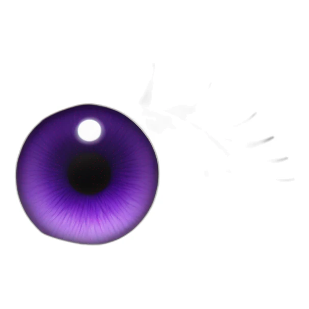 majestic godly violet iris eyeball with palpebral without eyebrow sticker