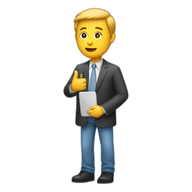 un iphone qui tient un humain dans sa main sticker