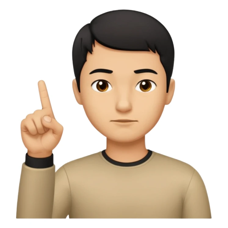 hombre con dedo diciendo no sticker