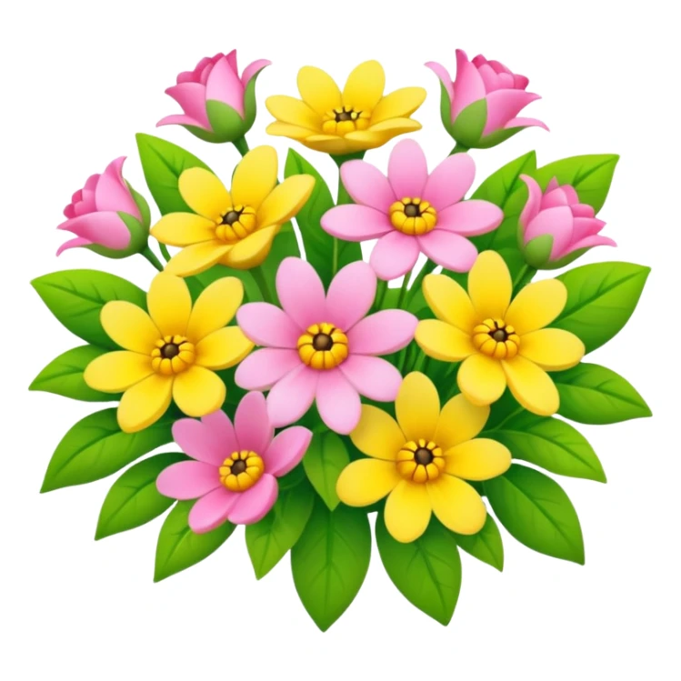 a beautiful pink and yellow bouquet sticker