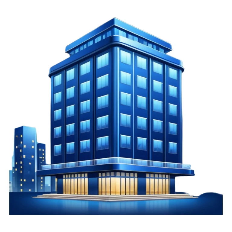 Luxury hotel building with stars sticker
