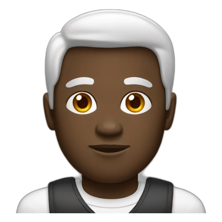 Black american stanford with white chest sticker