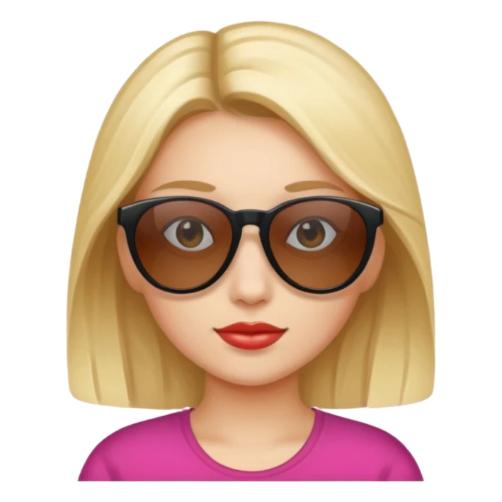 Girl with sunglasses sticker