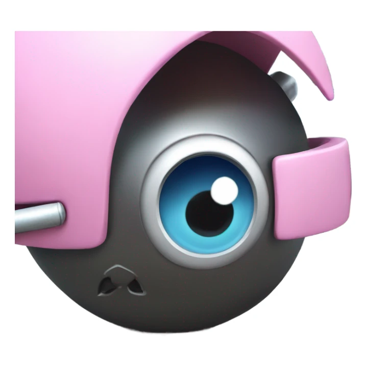 cute eyes Kirby Metal ball with on 4 car wheels  sticker