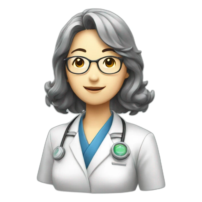 japanese scientist woman saying thank you sticker