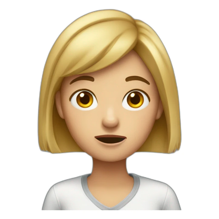 girl speaking blah blah blah sticker