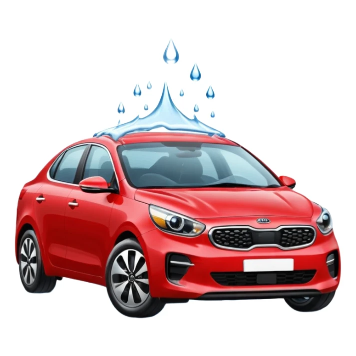 red kia car wash shop sticker