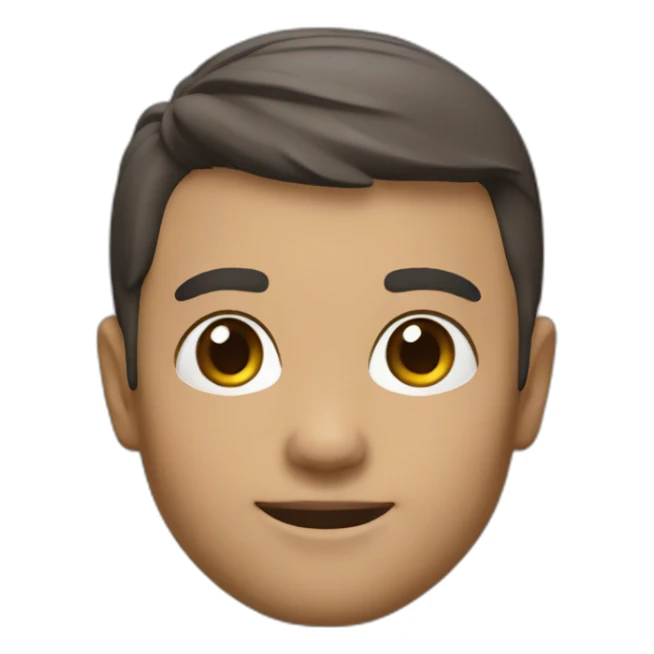3d avatar memoji, front view, without neck sticker