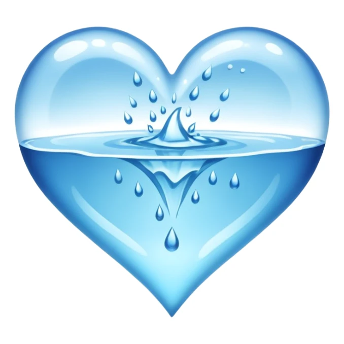 A heart made of water sticker