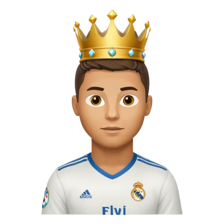 I want Ronaldo in Madrid and something over his head saying GOAT sticker