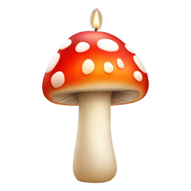 mushroom candle sticker