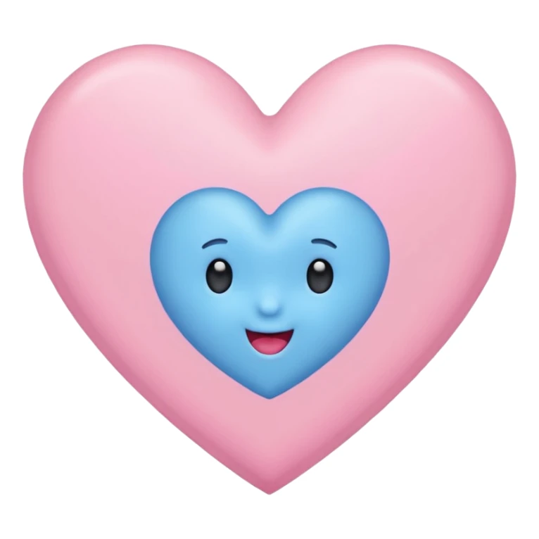 Emoji heart blue and pink baby shower sticker