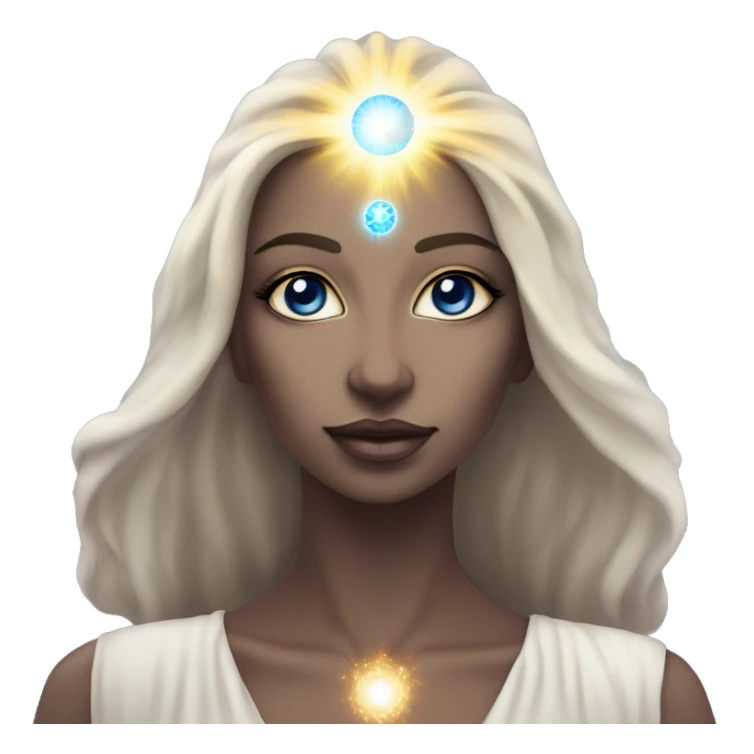 Pleiadian radiant glowing diva woman female third eye sticker
