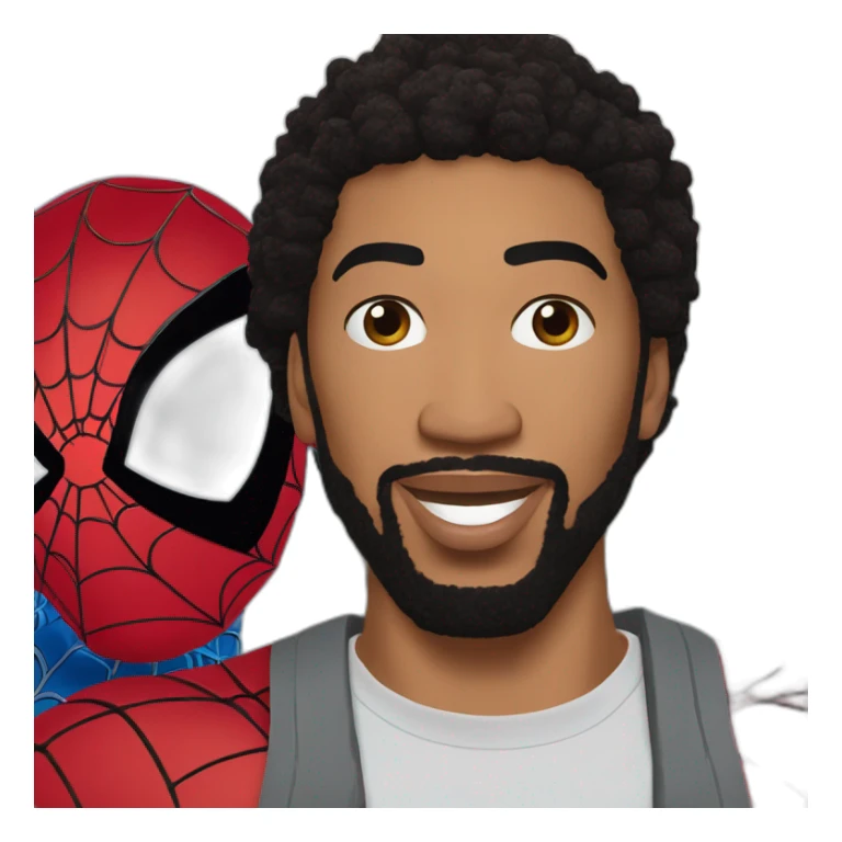 Anthony Davis déguisé en Spiderman avec iron man  sticker
