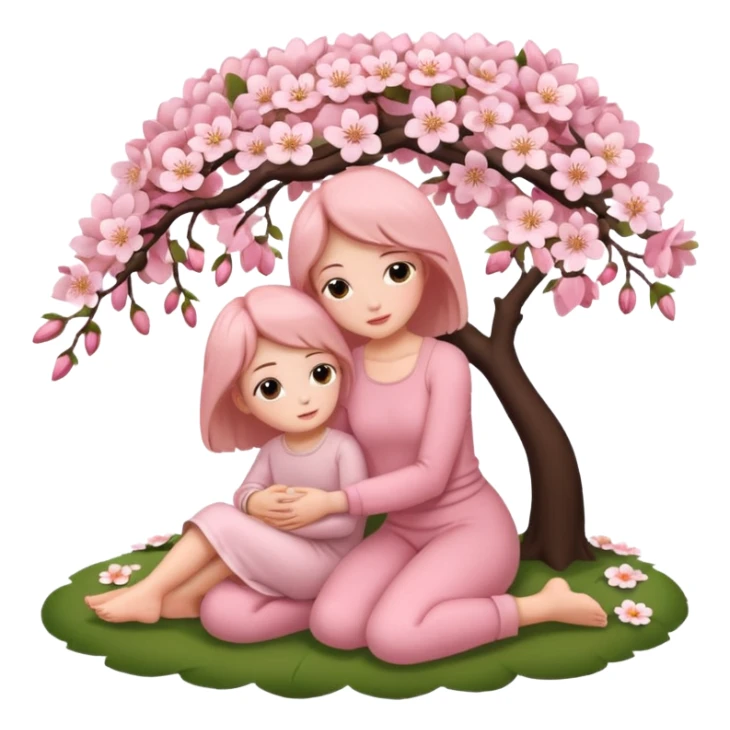 Resting against mother's blossom  sticker