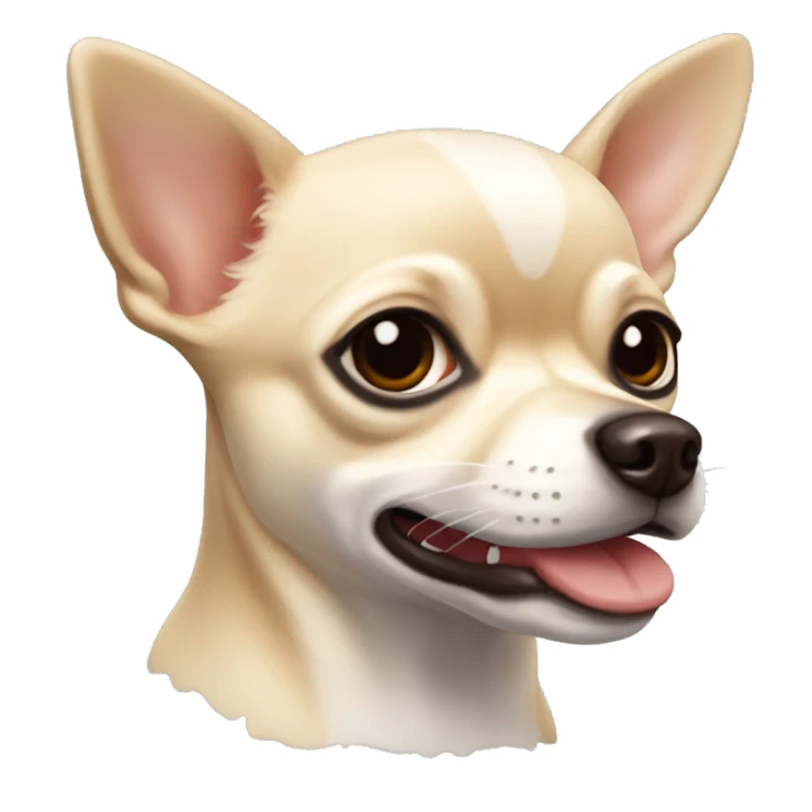 Cabeza de perro chihuahua de color crema sticker