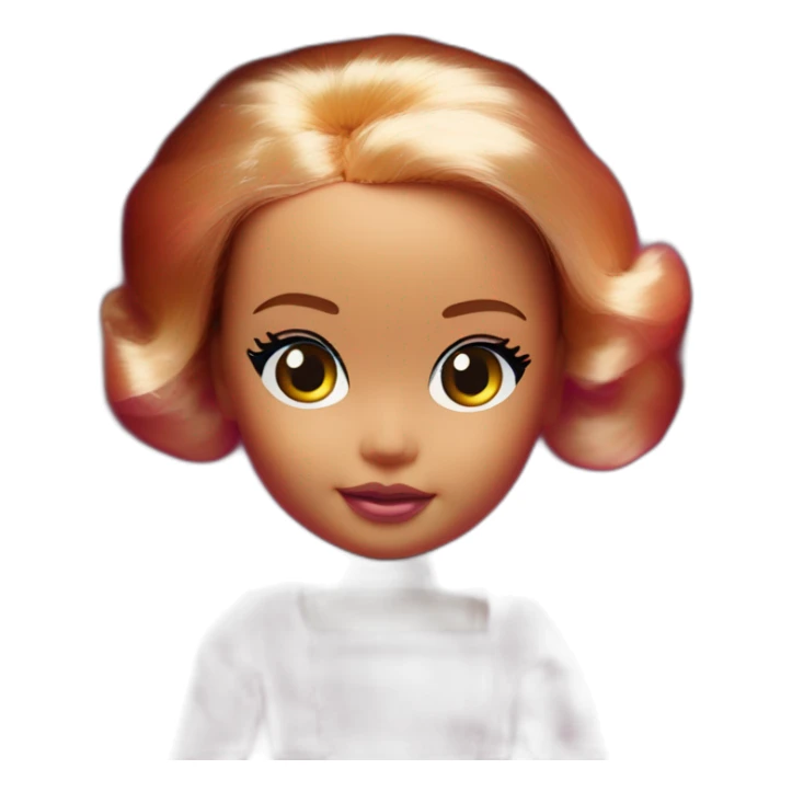 Newborn barbie in box photo session sticker