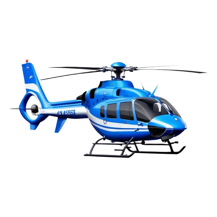 Eurocopter EC135 - Airbus Helicopters (Model Year: 2020) (Iconic colour: Blue and white) sticker