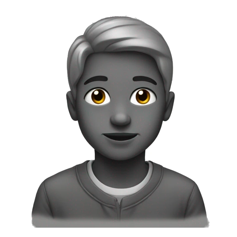 greyscale portrait of a boy sticker