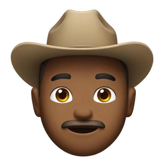 cute guerrito with colored eyes and cowboy hat sticker