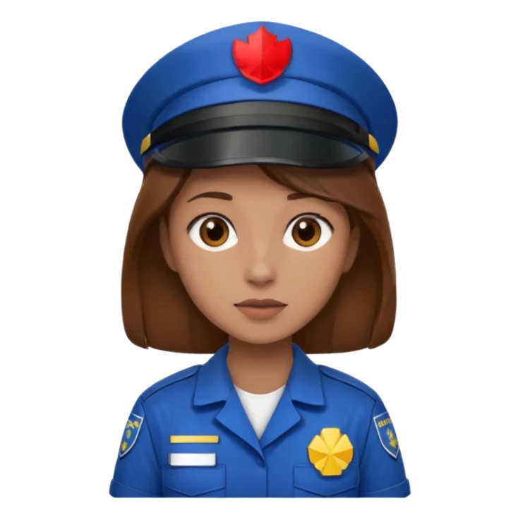 brown hair girl emergency worker sticker