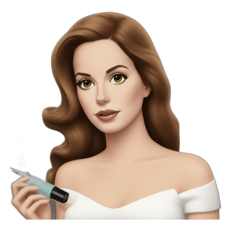 lana del rey with a vape sticker