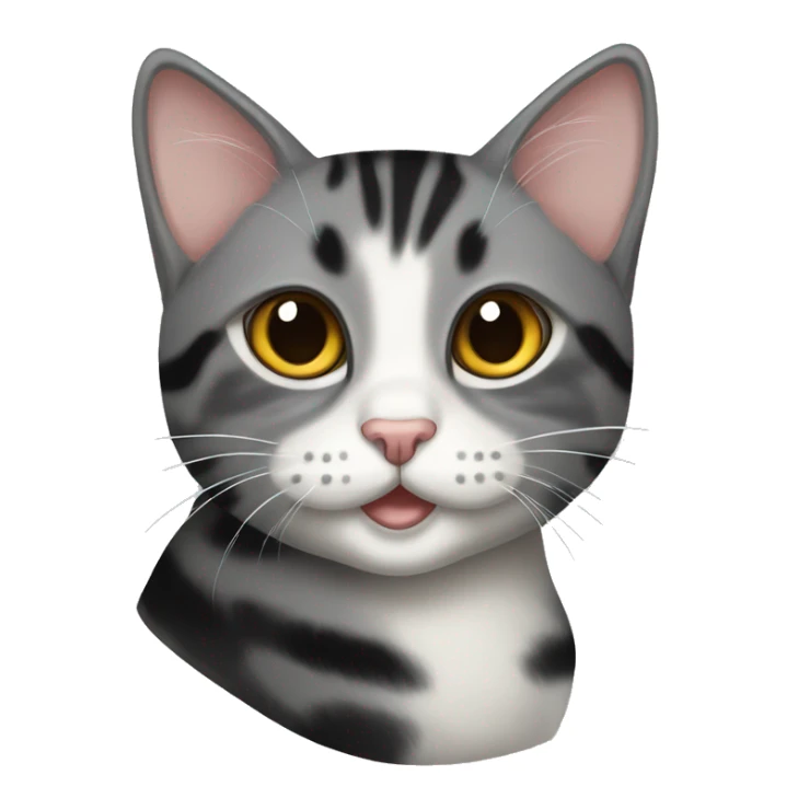 Silver tabby cat and a black tortie cat sticker