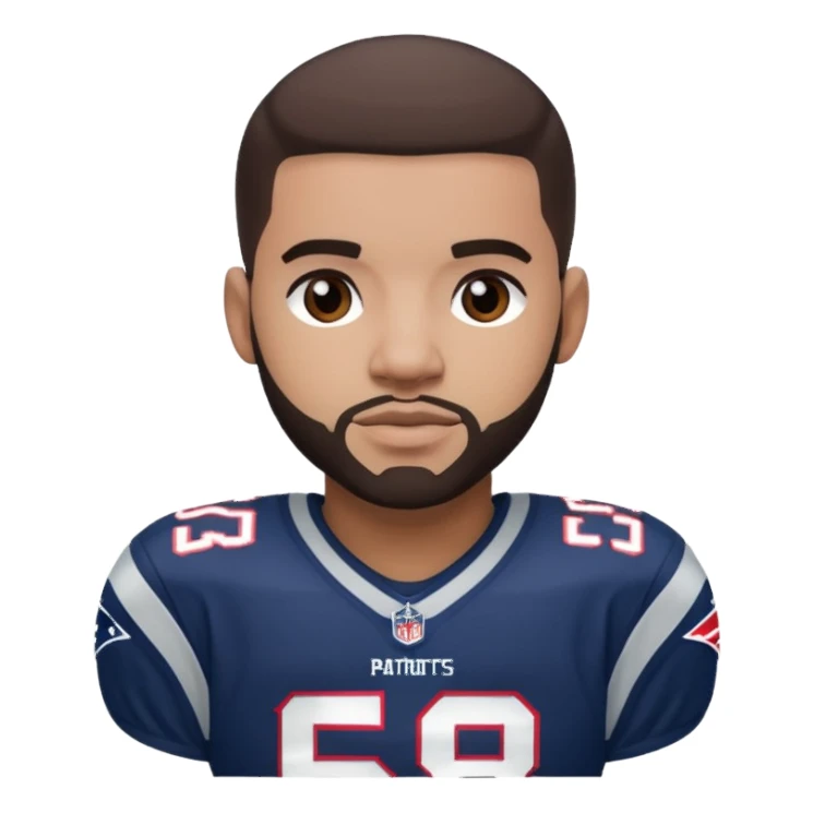 Drake Maye in patriots uniform sticker
