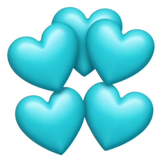 Group of cyan hearts  sticker