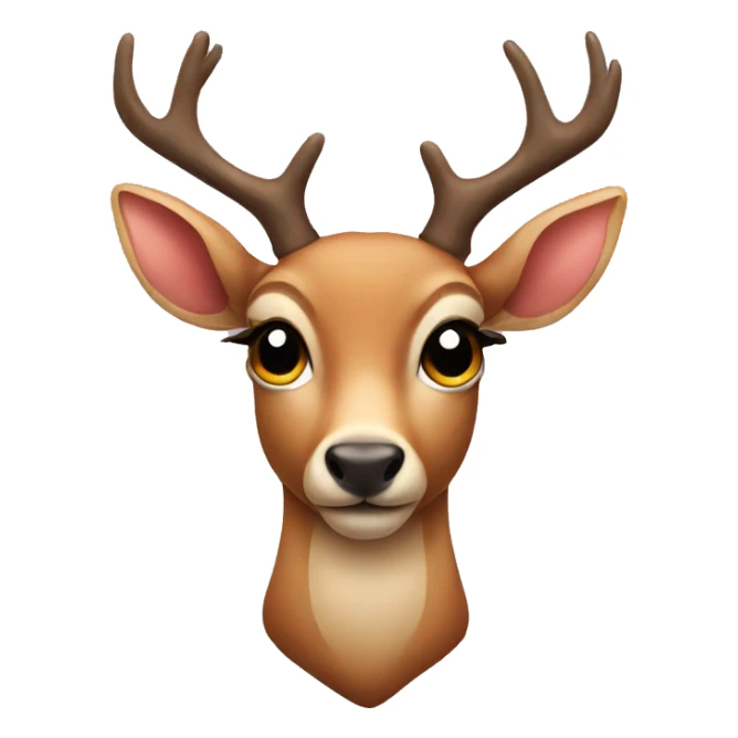 deer with eyes in the shape of heart sticker