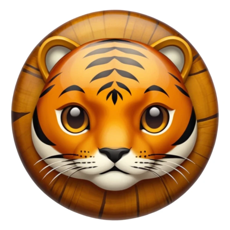 "Tiger's eye" chatoyant gemstone crystal brown and dark orange sticker