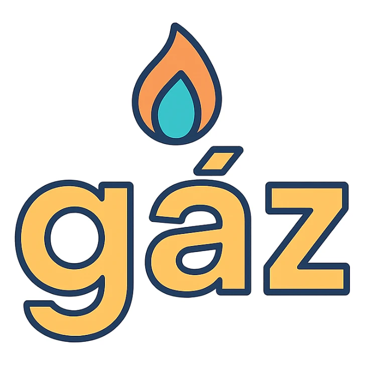 modern, clean text image with the word 'gáz' centered, correct spelling, no emoji or face sticker