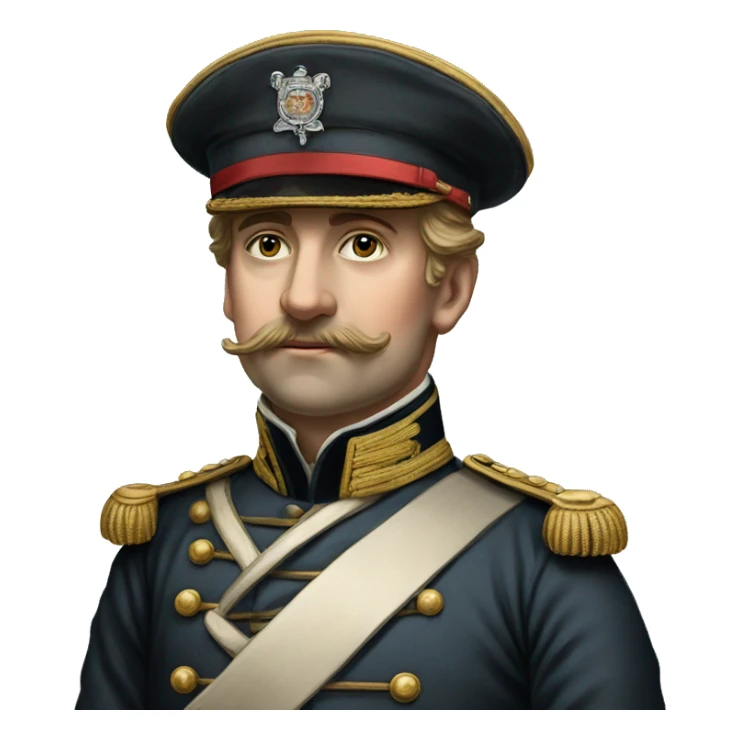 British Officer xix century sticker