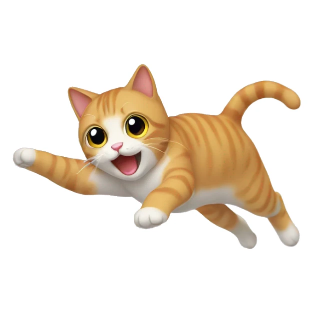 Cat flying with rainbows coming out of butt sticker