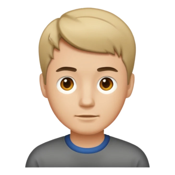 man with short hair medium tone sticker