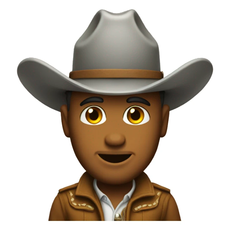 Cowboy emoji with a gottee  sticker